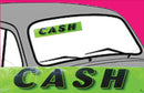 Vinyl 14 1/2" Slogans CASH chartreuce-green