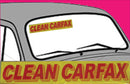 Vinyl 14 1/2" Slogans CLEAN CARFAX red yellow