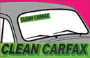 Vinyl 14 1/2" Slogans CLEAN CARFAX chartreuce-green