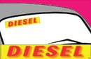 Vinyl 14 1/2" Slogans DIESEL Red Yellow
