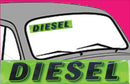 Vinyl 14 1/2" Slogans DIESEL chartreuce-green