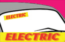 Vinyl 14 1/2" Slogans ELECTRIC Red Yellow