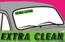 Vinyl 14 1/2" Slogans EXTRA CLEAN chartreuce-green