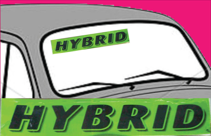 Vinyl 14 1/2" Slogans HYBRID chartreuce-green