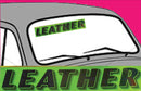 Vinyl 14 1/2" Slogans LEATHER chartreuce-green
