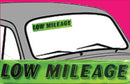 Vinyl 14 1/2" Slogans LOW MILEAGE chartreuce-green