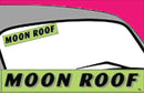 Vinyl 14 1/2" Slogans MOON ROOF chartreuce-green