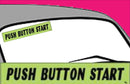 Vinyl 14 1/2" Slogans PUSH BUTTON START chartreuce-green