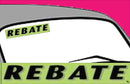 Vinyl 14 1/2" Slogans REBATE chartreuce-green