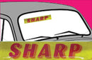 Vinyl 14 1/2" Slogans SHARP red yellow