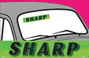 Vinyl 14 1/2" Slogans SHARP chartreuce-green