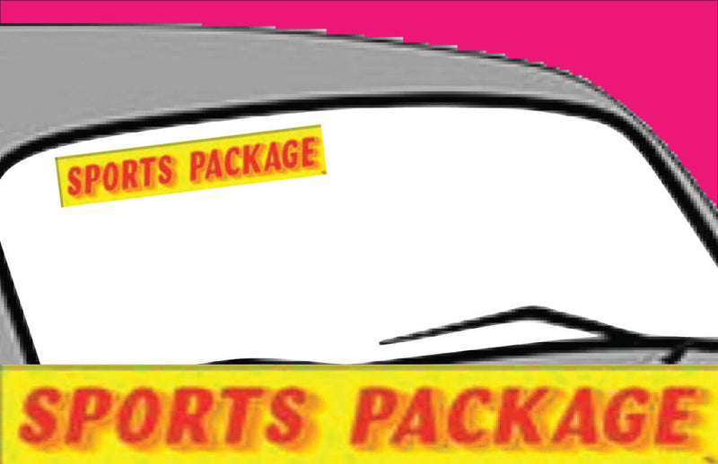 Vinyl 14 1/2" Slogans SPORTS PACKAGE Red Yellow