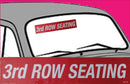 Vinyl 14 1/2" Slogans THIRD ROW SEATING red white