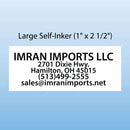 Self-Inking Rubber Stamps - Choice of Imprint Color/Size