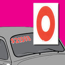 Vinyl Numbers 6" tall Red White Die Cut