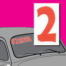 Vinyl Numbers 6" tall Red White Die Cut