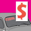 Vinyl Numbers 6" tall Red White Die Cut