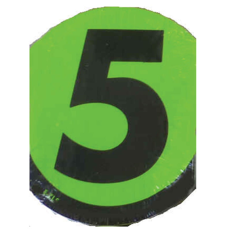 Vinyl Numbers 4" tall chartreuce-green black