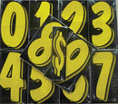 Vinyl Numbers 7 1/2" tall Yellow Black