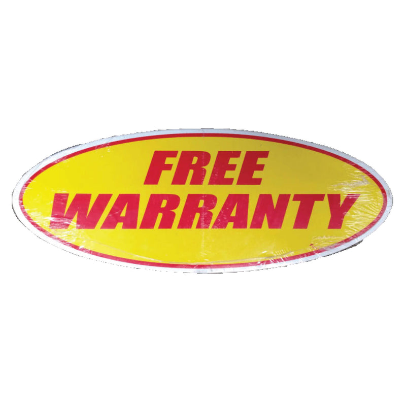 Vinyl Free Warranty Red Yellow