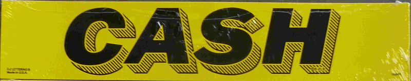 Vinyl 14 1/2" Slogans CASH yellow black