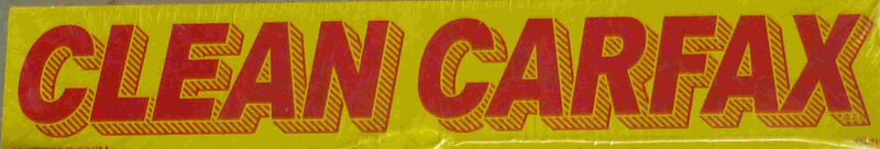 Vinyl 14 1/2" Slogans CLEAN CARFAX red yellow