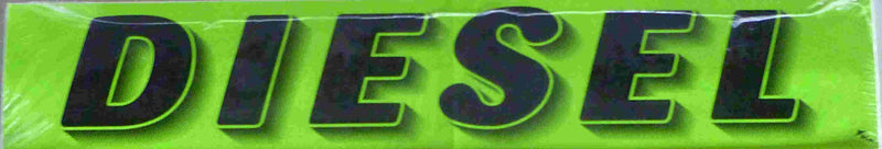 Vinyl 14 1/2" Slogans DIESEL chartreuce-green
