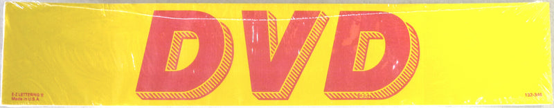 Vinyl 14 1/2" Slogans DVD red yellow