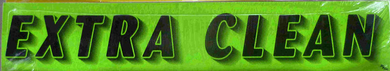 Vinyl 14 1/2" Slogans EXTRA CLEAN chartreuce-green