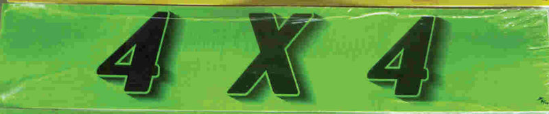 Vinyl 14 1/2" Slogans Four x Four chartreuce-green