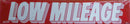 Vinyl 14 1/2" Slogans LOW MILEAGE red white
