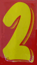 Vinyl Numbers 7 1/2" tall Red Yellow