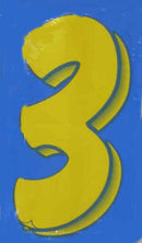 Vinyl Numbers 7 1/2" tall Blue Yellow