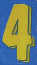 Vinyl Numbers 7 1/2" tall Blue Yellow