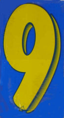 Vinyl Numbers 7 1/2" tall Blue Yellow