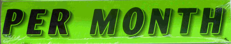 Vinyl 14 1/2" Slogans PER MONTH chartreuce-green