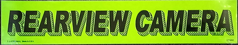 Vinyl 14 1/2" Slogans REARVIEW CAMERA chartreuce-green