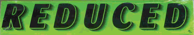 Vinyl 14 1/2" Slogans REDUCED chartreuce-green