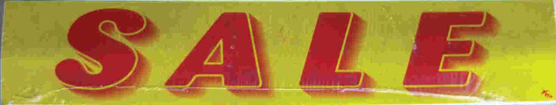 Vinyl 14 1/2" Slogans SALE red yellow