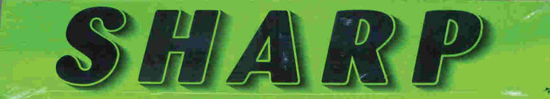 Vinyl 14 1/2" Slogans SHARP chartreuce-green