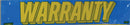 Vinyl 14 1/2" Slogans WARRANTY blue yellow